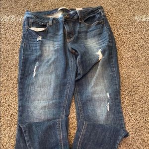 Size 30, skinny jeans!